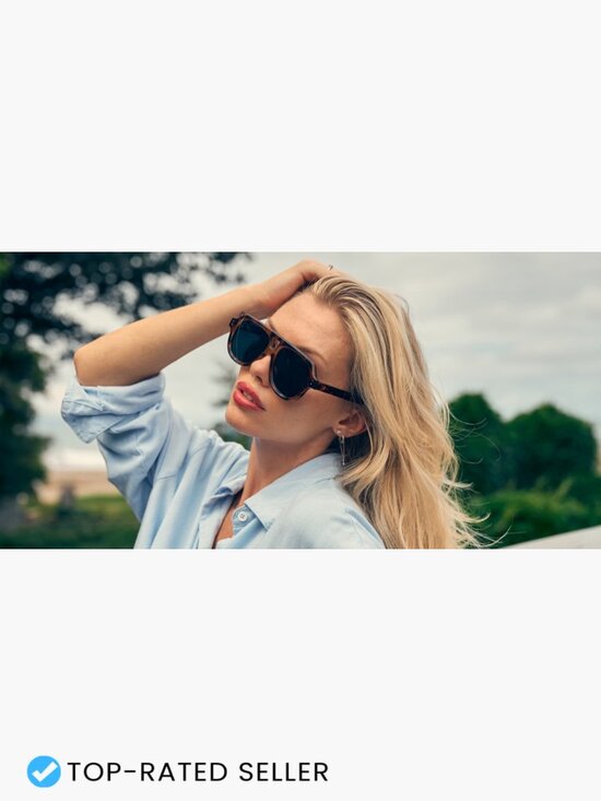 Retro Square Aviator Sunglasses Polarized 70s Bold Flat Top Frame Chic